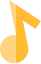 yellow music note icon
